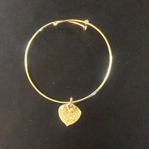 Gold aspen leaf bracelet